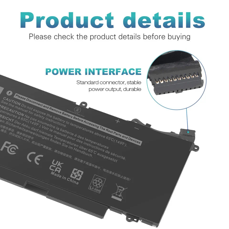 DELL N18GG P29S002 0N18GG 0CFX97 0725KY 3MVYT - K5XWW Genuine Original Laptop Notebook Battery ( 1 Yr Warranty )