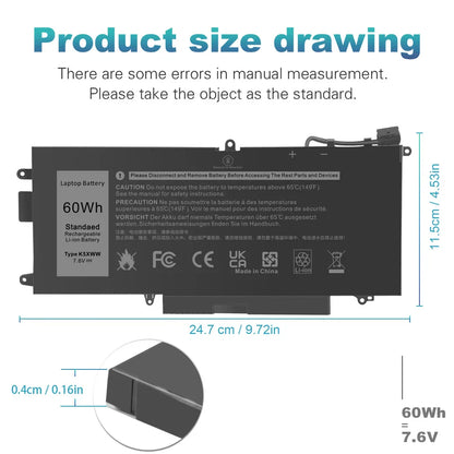 DELL N18GG P29S002 0N18GG 0CFX97 0725KY 3MVYT - K5XWW Genuine Original Laptop Notebook Battery ( 1 Yr Warranty )