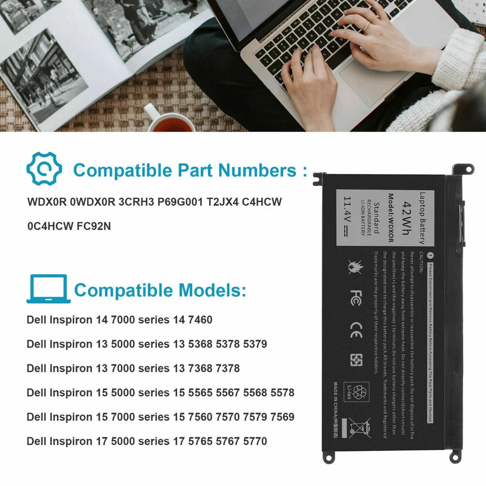 DELL Vostro 15 3590 - WDXOR Genuine Original Laptop Notebook Battery ( 1 Yr Warranty )