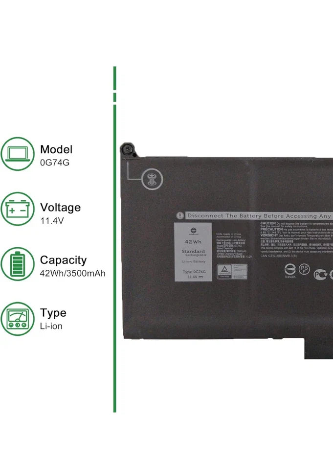 DELL Latitude 7380 - 0G74G Genuine Original Laptop Notebook Battery ( 1 Yr Warranty )