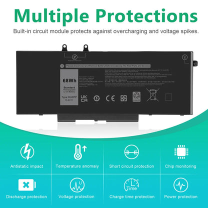 DELL T6DC2 3PCVM YPVX3 - 3HWPP Genuine Original Laptop Notebook Battery ( 1 Yr Warranty )