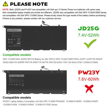 DELL 0DRRP DIN02 P54G JD25G 90V7W JHXPY - JD25G Genuine Original Laptop Notebook Battery ( 1 Yr Warranty )
