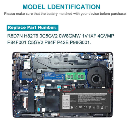 DELL R8D7N  - R8D7N Genuine Original  Laptop Notebook Battery( 1 Yr Warranty )