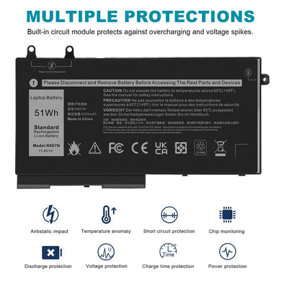 DELL R8D7N  - R8D7N Genuine Original  Laptop Notebook Battery( 1 Yr Warranty )