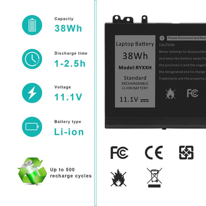 DELL LATITUDE 5550 - RYXXH Genuine Original Laptop Notebook Battery ( 1 Yr Warranty )