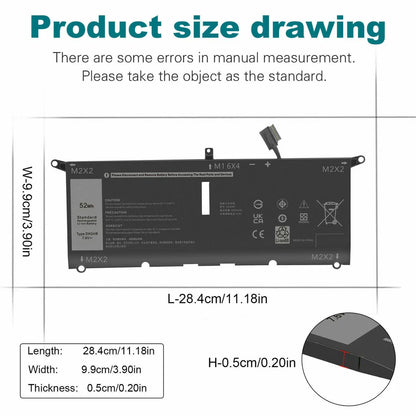 DELL XPS 13 9370 - DXGH8 Genuine Original  Laptop Notebook Battery ( 1 Yr Warranty )