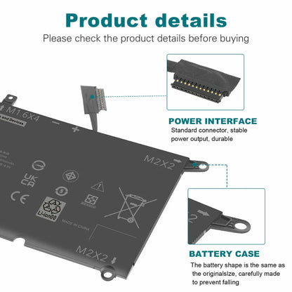 DELL Inspiron 7391 2-IN-1 - DXGH8 Genuine Original  Laptop Notebook Battery ( 1 Yr Warranty )