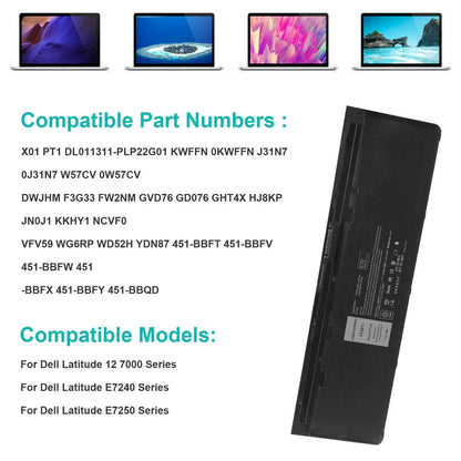 DELL Latitude E7240 - WD52H Genuine Original Laptop Notebook Battery ( 1 Yr Warranty )