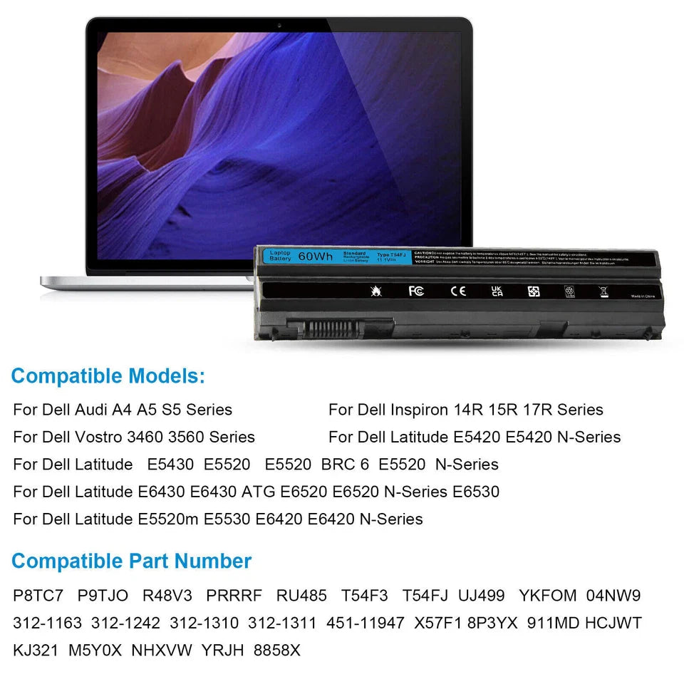 DELL Inspiron 5520 - 6 Cell 8858X Genuine Original Laptop Notebook Battery ( 1 Yr Warranty )