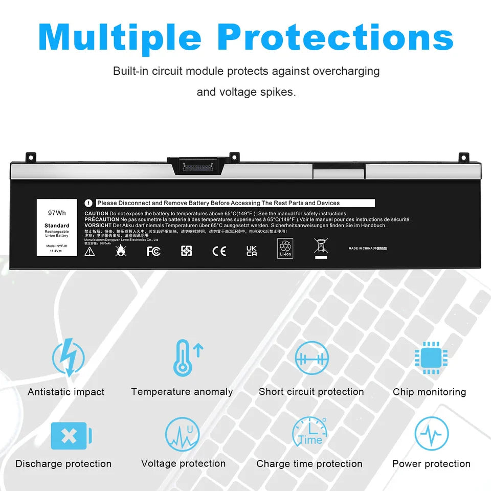 DELL Precision 7730 – NYFJH Genuine Original Laptop Notebook Battery ( 1 Yr Warranty )
