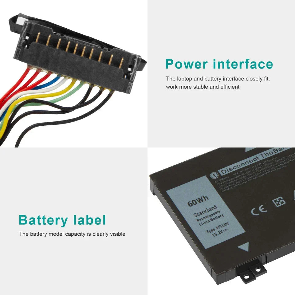 DELL XRGXX 1F22N 06YV0V 0JJPFK K69WH – 1F22N Genuine Original Laptop Notebook Battery ( 1 Yr Warranty )