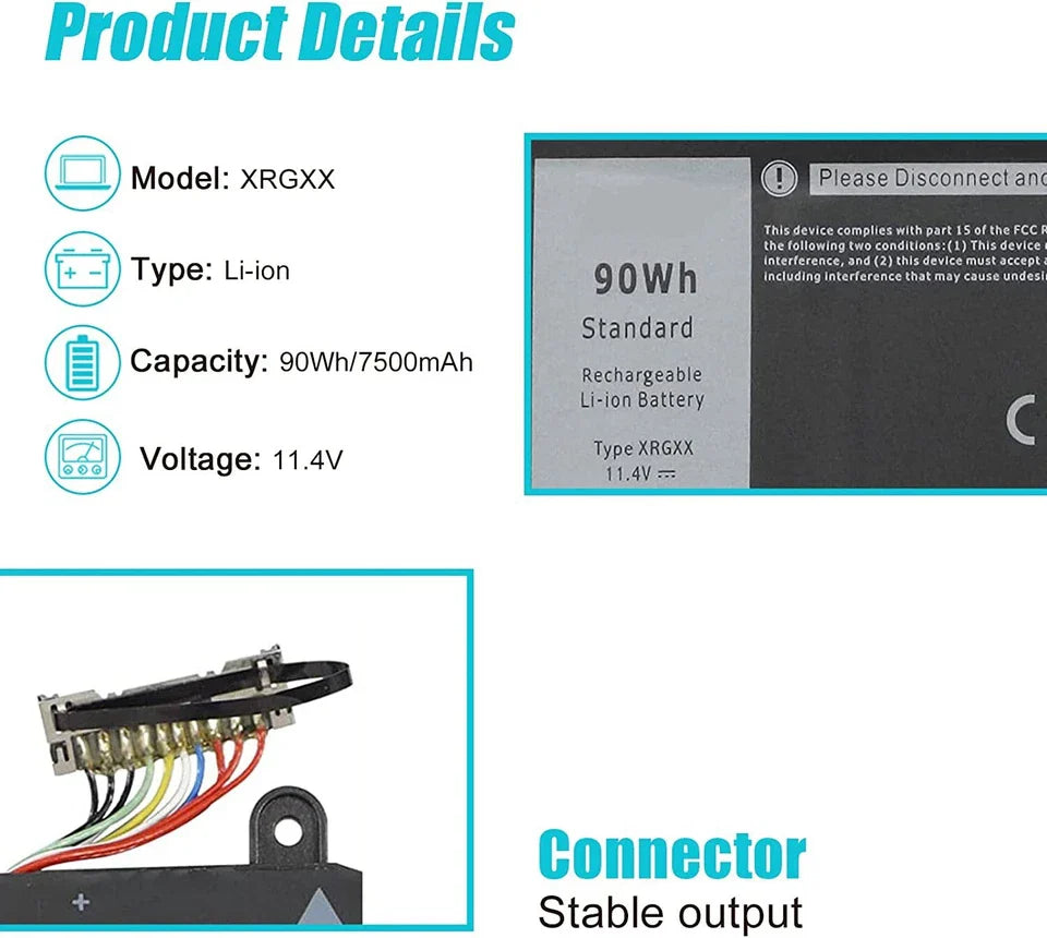 DELL 06YV0V 6YV0V HYWXJ 
– XRGXX Genuine Original Laptop Notebook Battery( 1 Yr Warranty )
