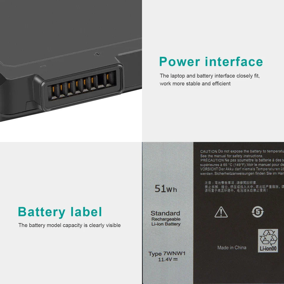 DELL Latitude 7424 - 7WNW1 Genuine Original Laptop Notebook Battery ( 1 Yr Warranty )