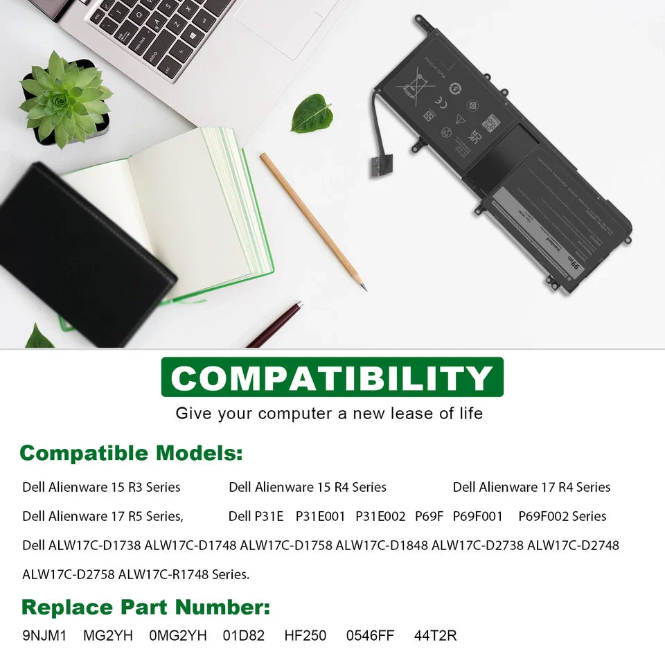 DELL Alienware 17 R4 – 44T2R Genuine Original Laptop Notebook Battery ( 1 Yr Warranty )