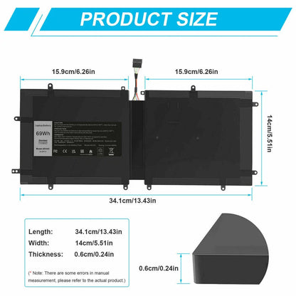 DELL XPS 18 1810 - 4DV4C Genuine Original Laptop Notebook Battery ( 1 Yr Warranty )