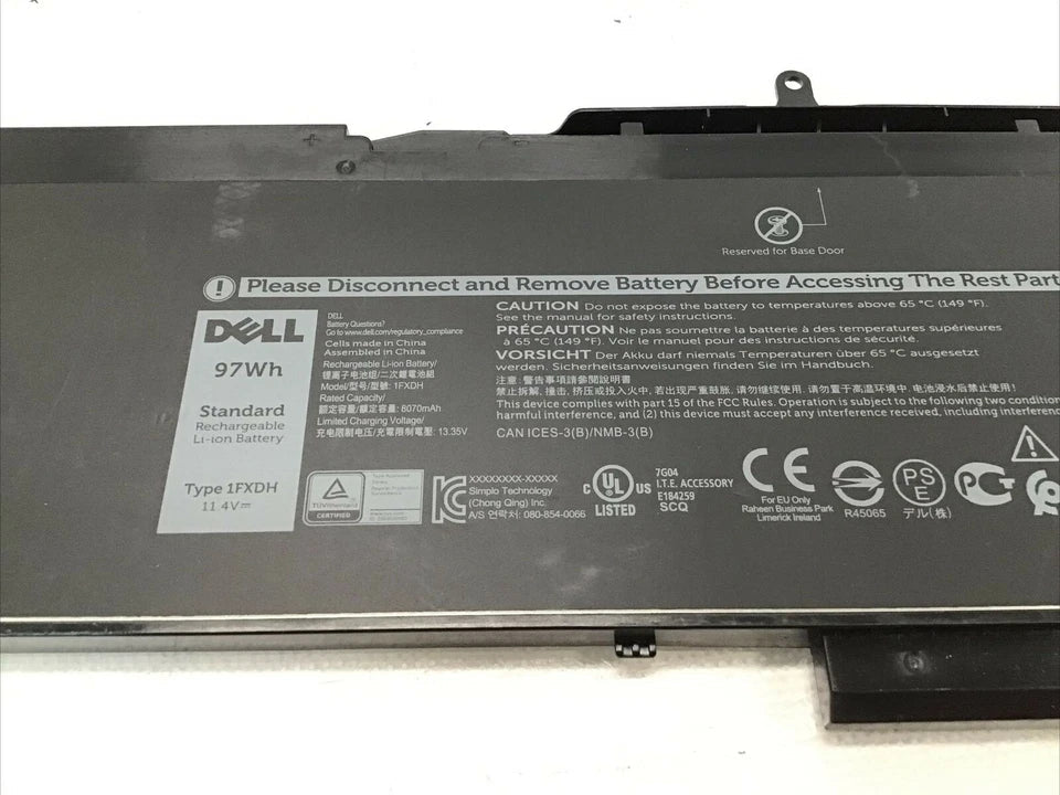 DELL 1WJT0 D191G - 1FXDH Genuine Original Laptop Notebook Battery ( 1 Yr Warranty )
