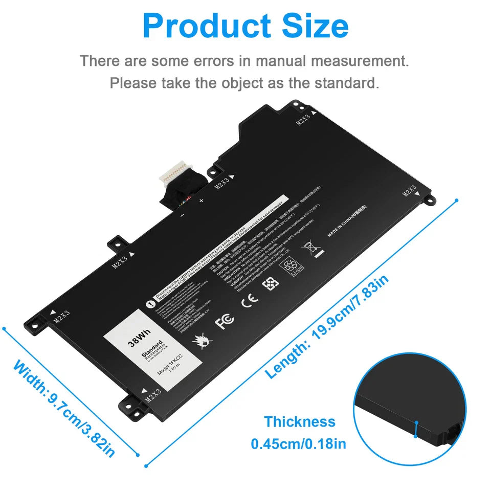 DELL Latitude 7210 2 in 1 - 1FKCC Genuine Original Laptop Notebook Battery ( 1 Yr Warranty )