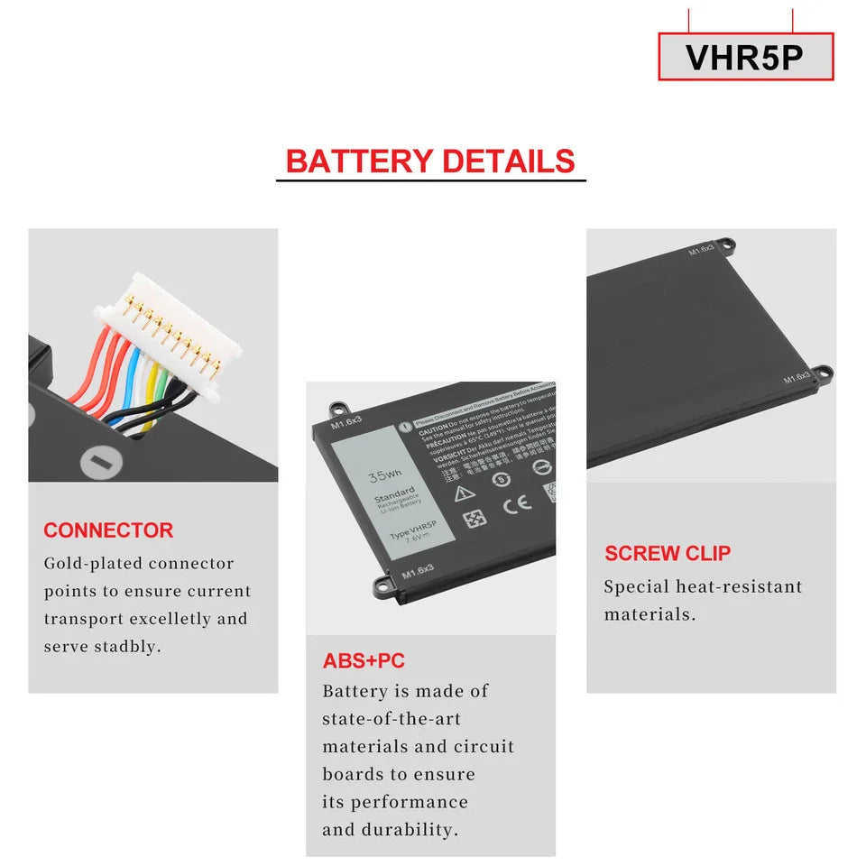 DELL Latitude 11 5179 - VHR5P Genuine Original Laptop Notebook Battery ( 1 Yr Warranty )