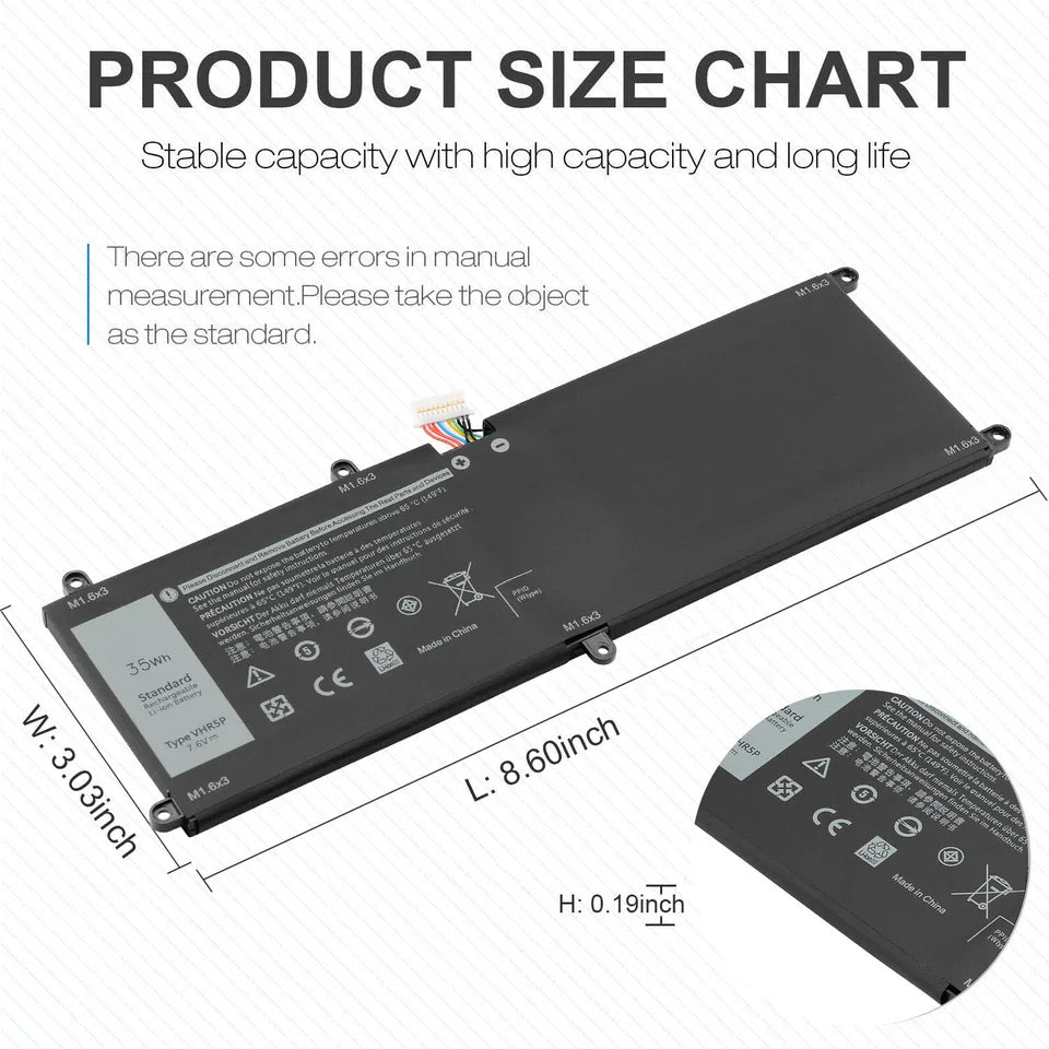 DELL Latitude 11 5175 TABLET - VHR5P Genuine Original Laptop Notebook Battery ( 1 Yr Warranty )