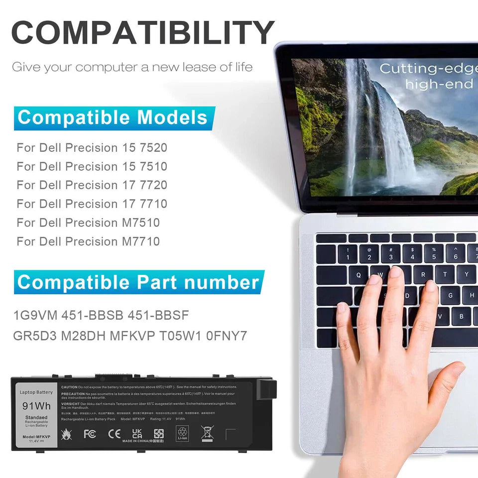 DELL MFKVP – MFKVP Genuine Original Laptop Notebook Battery( 1 Yr Warranty )