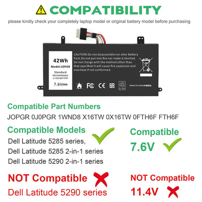 DELL Latitude 12 5285 - J0PGR Genuine Original Laptop Notebook Battery ( 1 Yr Warranty )
