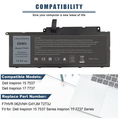 DELL Inspiron 15-7737  -F7HVR Genuine Original  Laptop Notebook Battery ( 1 Yr Warranty )