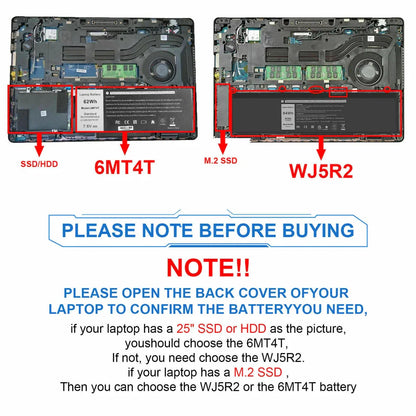 DELL PRECISION 15 3510 - WJ5R2 Genuine Original Laptop Notebook Battery ( 1 Yr Warranty )