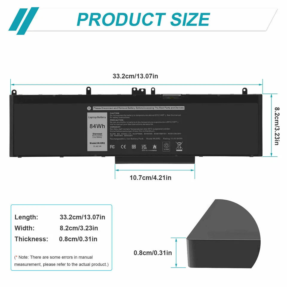 DELL PRECISION 15 3510 - WJ5R2 Genuine Original Laptop Notebook Battery ( 1 Yr Warranty )