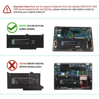 DELL Latitude 5310 2 in 1 - MXV9V Genuine Original  Laptop Notebook Battery ( 1 Yr Warranty )