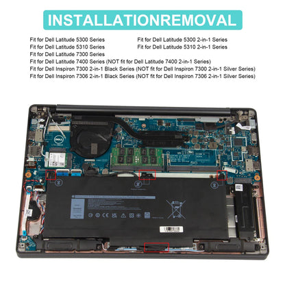 DELL LATITUDE 7300 - MXV9V Genuine Original  Laptop Notebook Battery ( 1 Yr Warranty )