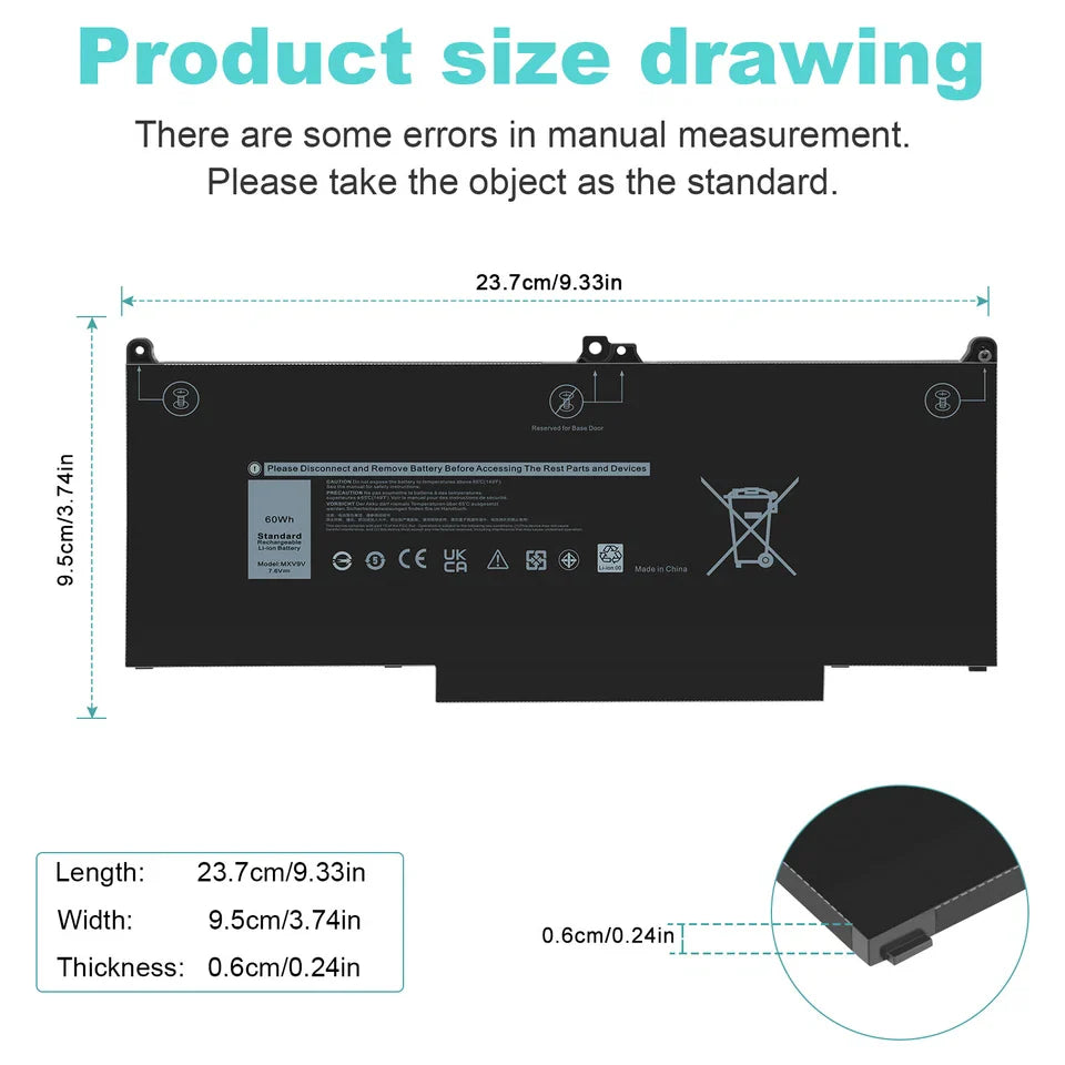 DELL Latitude 5300 2 in 1 - MXV9V Genuine Original  Laptop Notebook Battery ( 1 Yr Warranty )