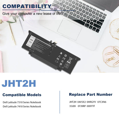 DELL Latitude 7410 Chromebook Enterprise - JHT2H Genuine Original Laptop Notebook Battery ( 1 Yr Warranty )