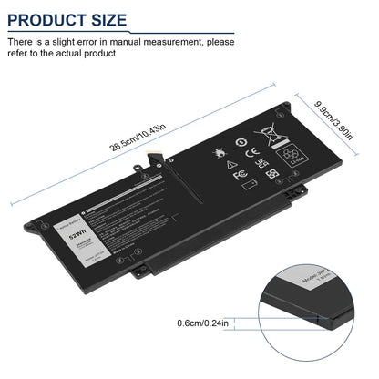 DELL Latitude 7410 - JHT2H Genuine Original Laptop Notebook Battery ( 1 Yr Warranty )