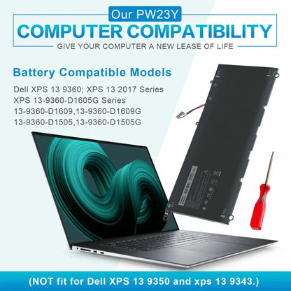 DELL XPS 13 9360 - PW23Y Genuine Original  Laptop Notebook Battery ( 1 Yr Warranty )