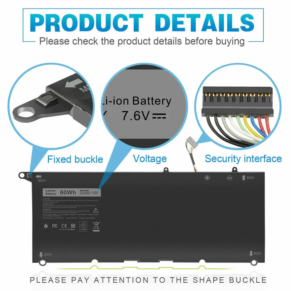 DELL PW23Y - PW23Y Genuine Original  Laptop Notebook Battery( 1 Yr Warranty )