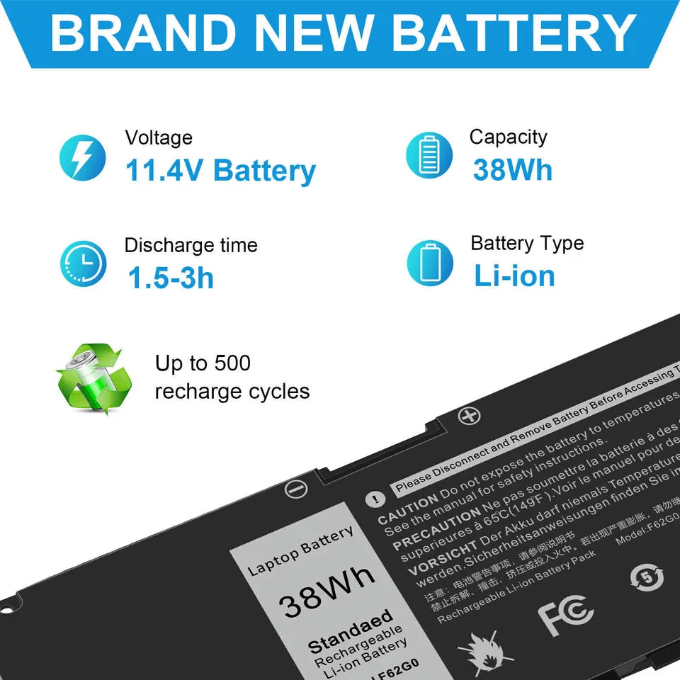 DELL Inspiron 7386 2 in 1 - F62G0 Genuine Original Laptop Notebook Battery ( 1 Yr Warranty )