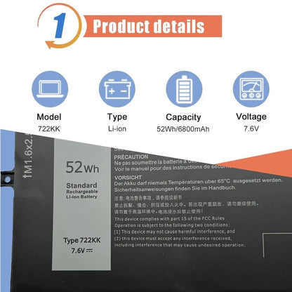 DELL XPS 13 9300 2020 - 722KK Genuine Original Laptop Notebook Battery ( 1 Yr Warranty )
