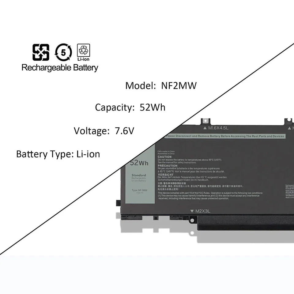 DELL Latitude 7400 2-in-1 - NF2MW Genuine Original Laptop Notebook Battery ( 1 Yr Warranty )