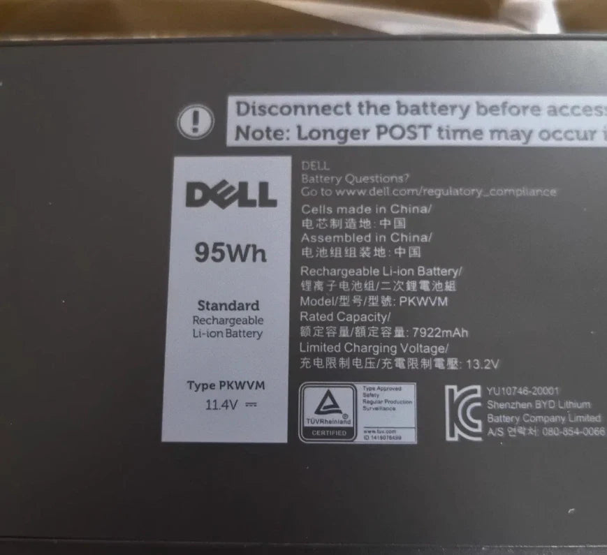 DELL Precision 7560 DG0HV – PKWVM Genuine Original Laptop Notebook Battery ( 1 Yr Warranty )