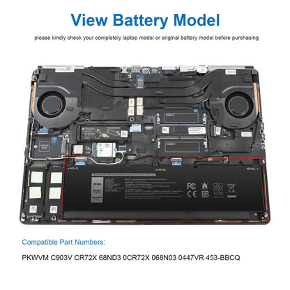 DELL Precision 15 7550 – PKWVM Genuine Original Laptop Notebook Battery ( 1 Yr Warranty )
