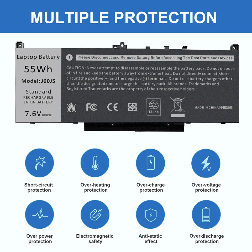 DELL 5F08V 0PDNM2 NJJ2H 0NJJ2H R97YT – J60J5 Genuine Original Laptop Notebook Battery ( 1 Yr Warranty )