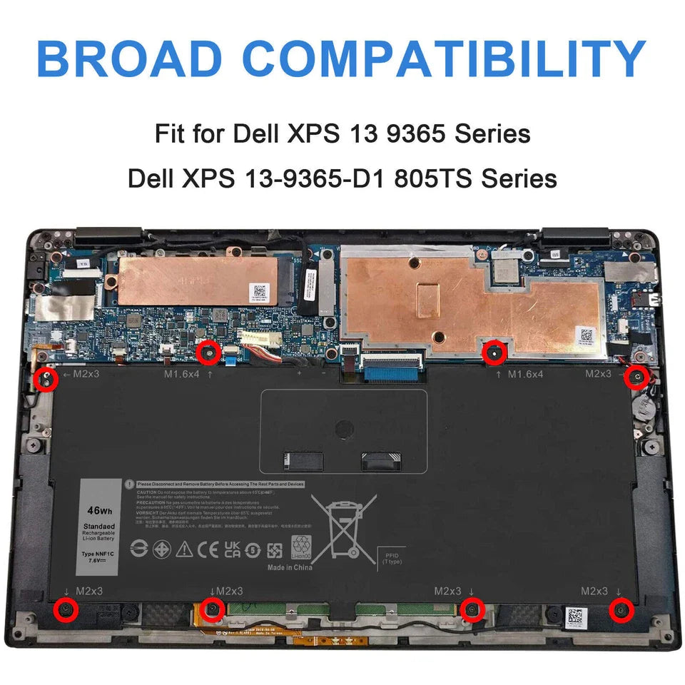 DELL XPS 13 9365 2-in-1 - NNF1C Genuine Original  Laptop Notebook Battery ( 1 Yr Warranty )