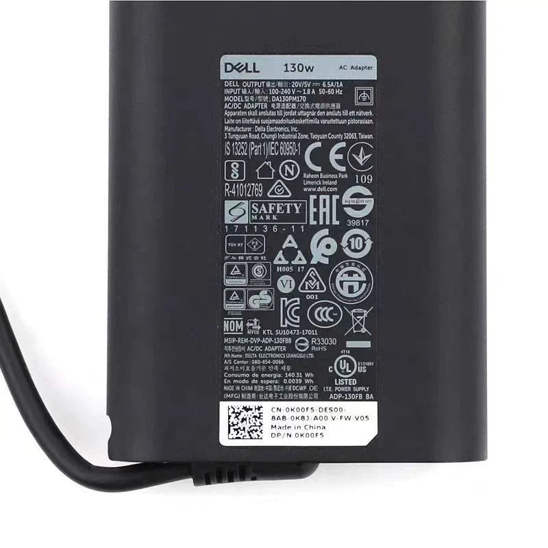 Dell Original 130W USB-C AC Adapter Laptop Charger ( Type - C ) ( 1 Yr Warranty ) Model No : Dell Precision 3490
