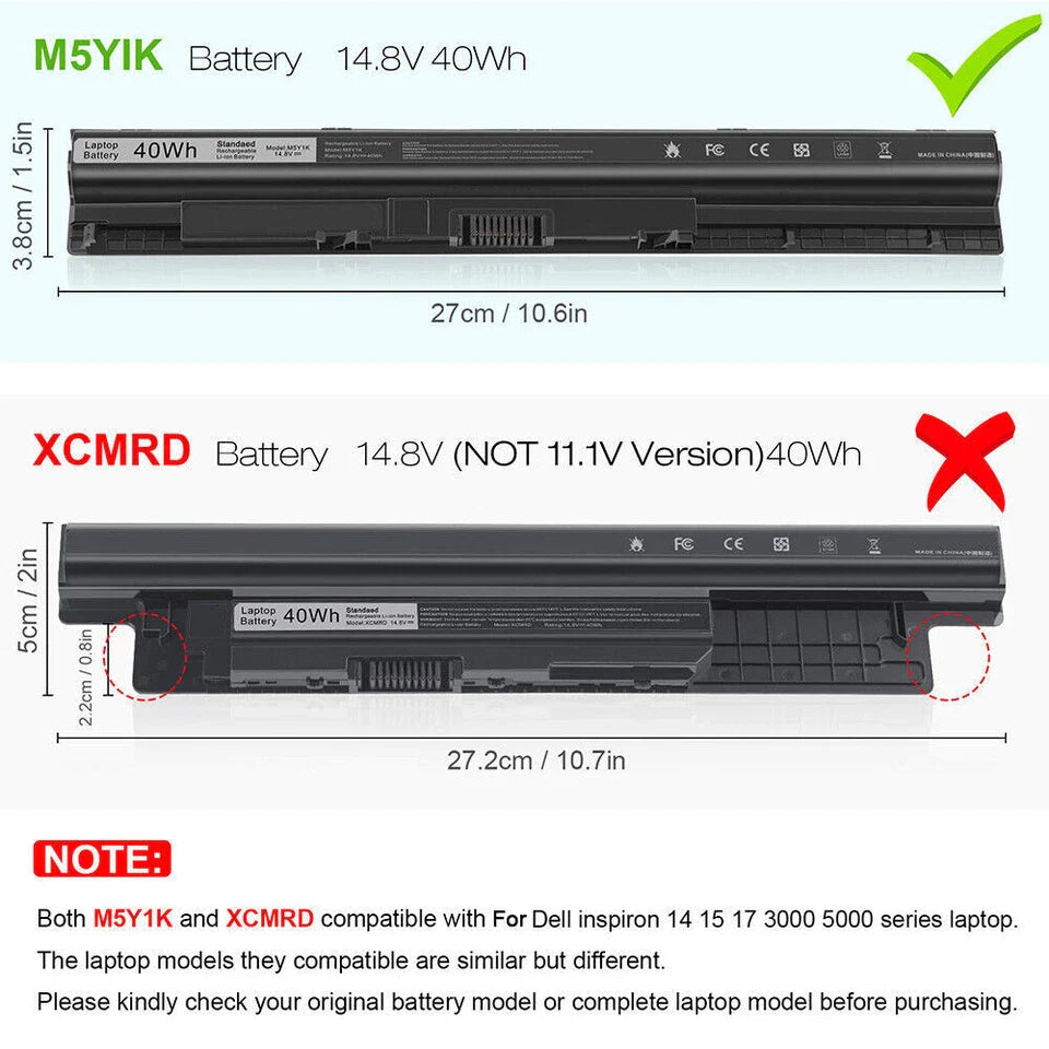 DELL Vostro 3478 - M5Y1K Genuine Original Laptop Notebook Battery ( 1 Yr Warranty )