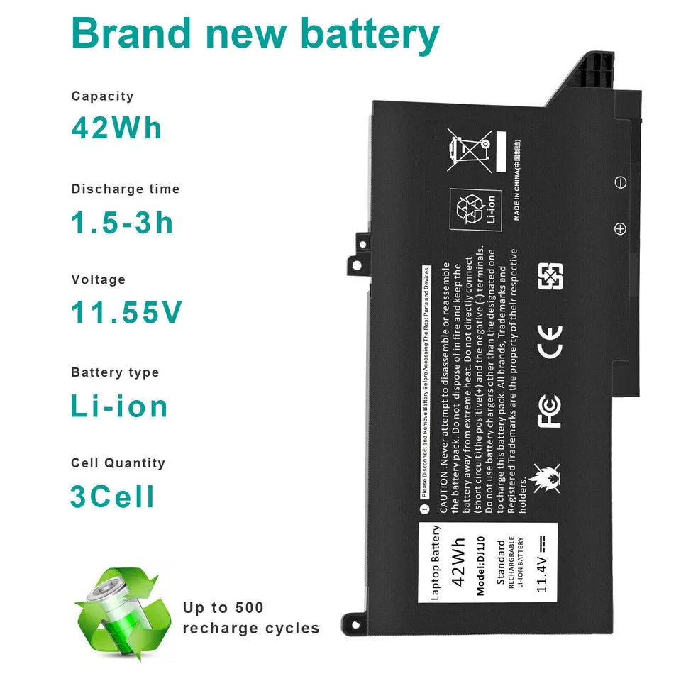 DELL Latitude 7390 - DJ1J0 Genuine Original Laptop Notebook Battery ( 1 Yr Warranty )