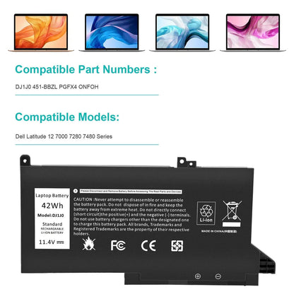 DELL Latitude 7390 - DJ1J0 Genuine Original Laptop Notebook Battery ( 1 Yr Warranty )