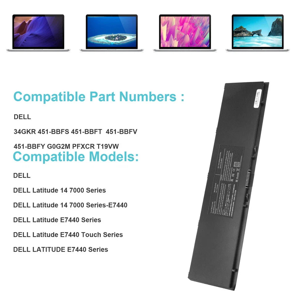 DELL 34GKR G0G2M PFXCR T19VW F38HT 5K1GW - 34GKR Genuine Original Laptop Notebook Battery ( 1 Yr Warranty )
