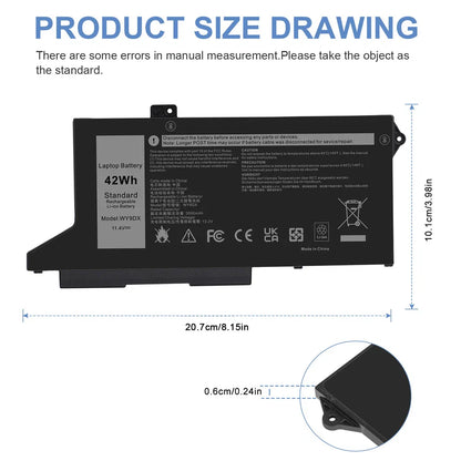 DELL Latitude 5420 - WY9DX Genuine Original Laptop Notebook Battery ( 1 Yr Warranty )