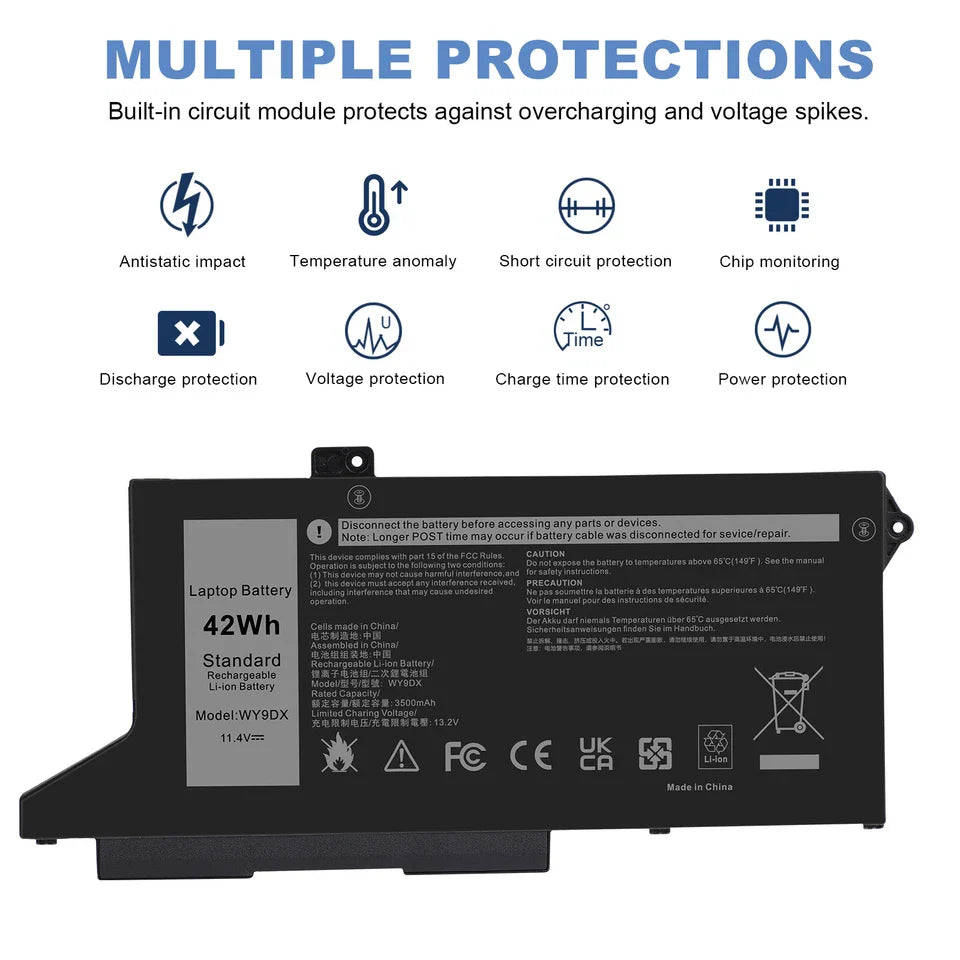 DELL WY9DX 005R42 0WK3F1 - WY9DX Genuine Original Laptop Notebook Battery ( 1 Yr Warranty )