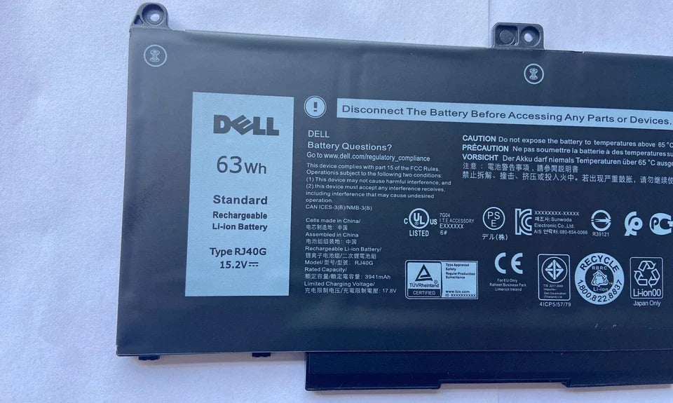 DELL Precision 15 3560 - RJ40G Genuine Original Laptop Notebook Battery ( 1 Yr Warranty )